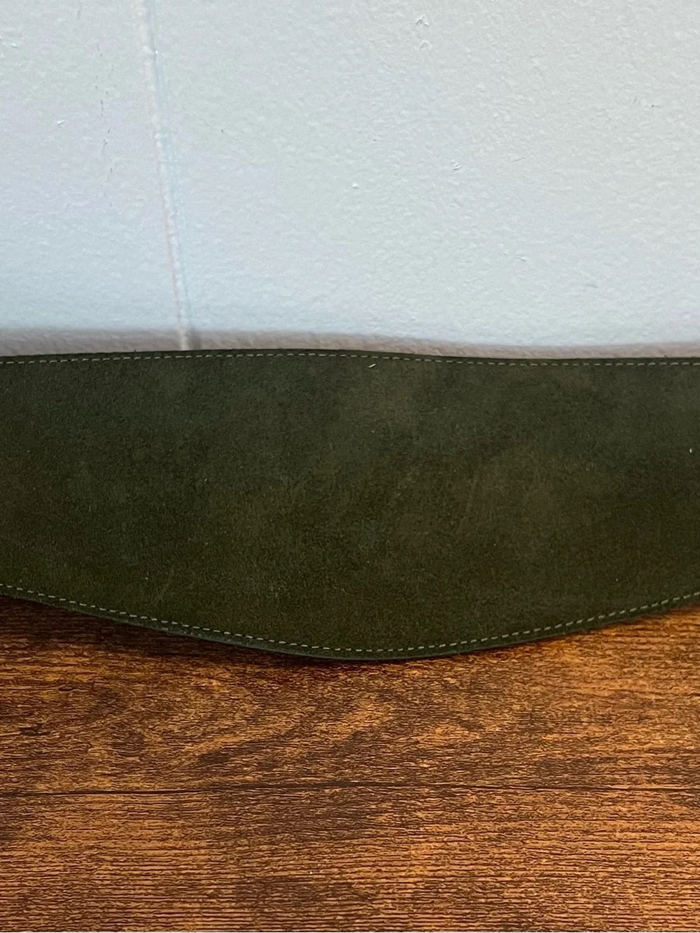 Vintage leather belt, suede, back closure, EUC, size medium/large